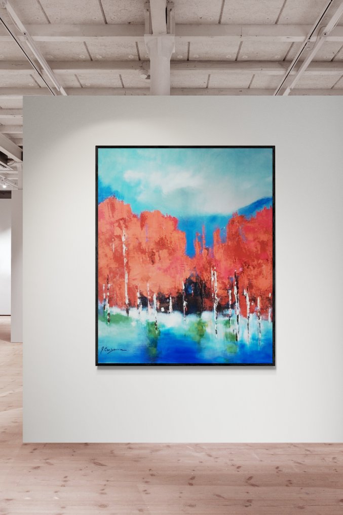 Myriam Carbonnier - Tableau " Sous bois en hiver" #1.0