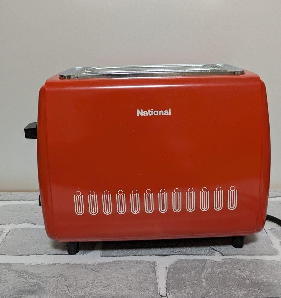 National (Panasonic) - Φορητός φούρνος - Vintage Pop-Up Toaster NT-669 – Showa Retro – Κόκκινο – Ιαπωνία (δεκαετίες του 1970 και 1980) - Μέταλλο #1.0