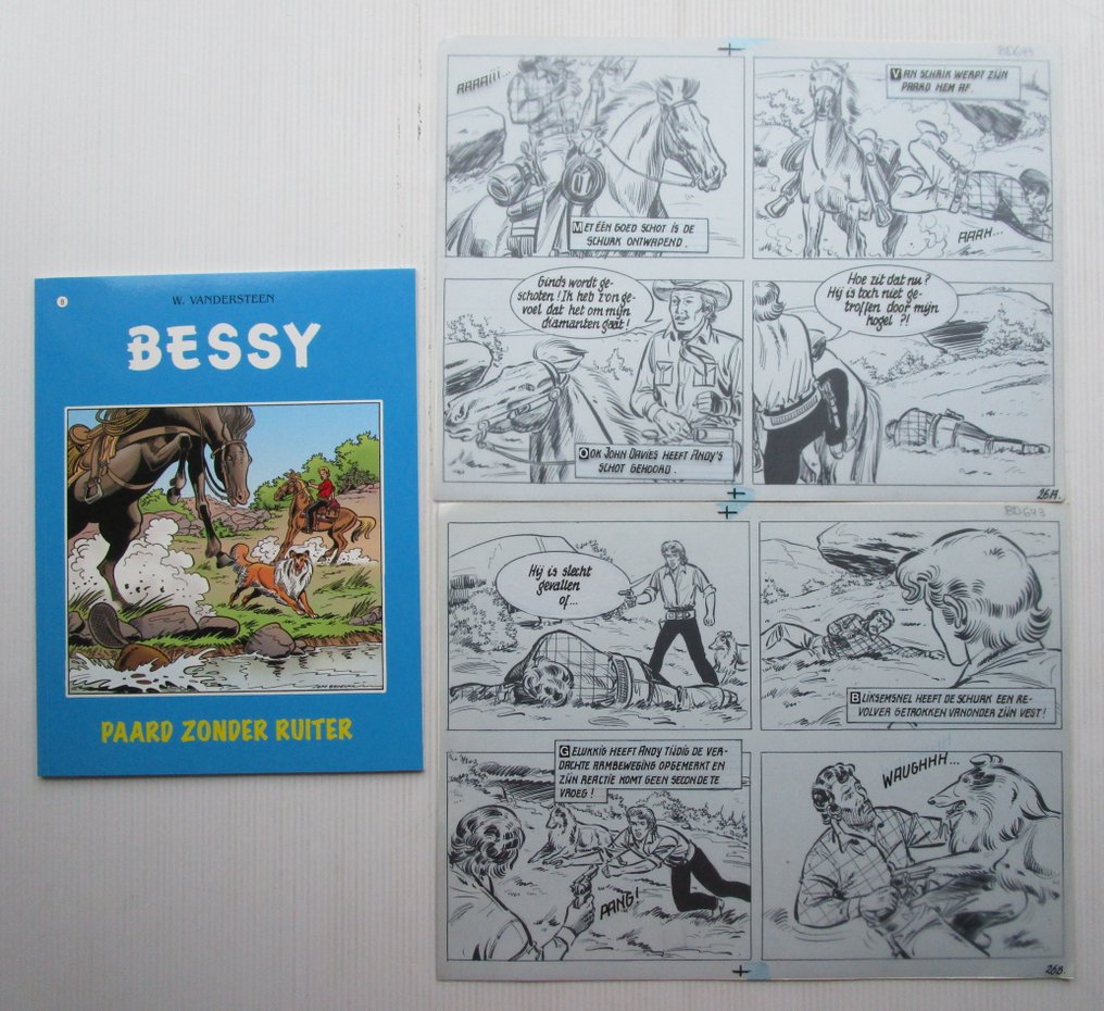 Bessy 8 - Paard zonder ruiter + originele pagina (p.26) - 1 Album - First edition - 2009 #1.0