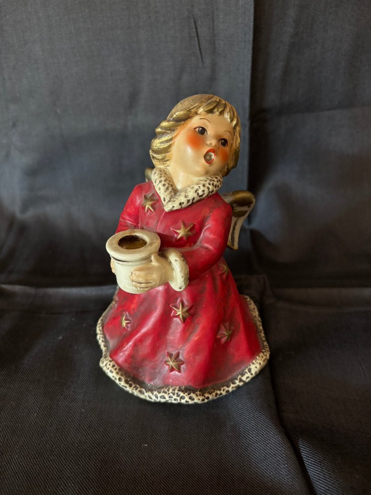 Goebel - 小雕像 - Engel mit Kerzenhalter - 陶瓷 #1.0