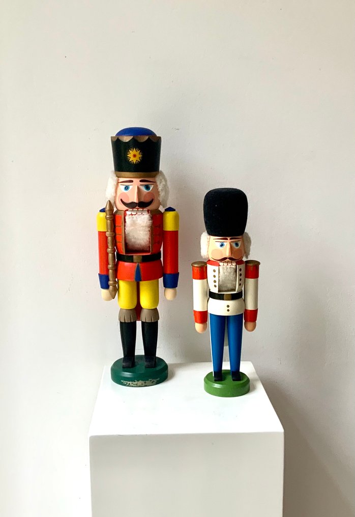聖誕人形飾物 (2) - Roter König & Wachsoldat - 木 - 胡桃夹子 1980年代 #1.0
