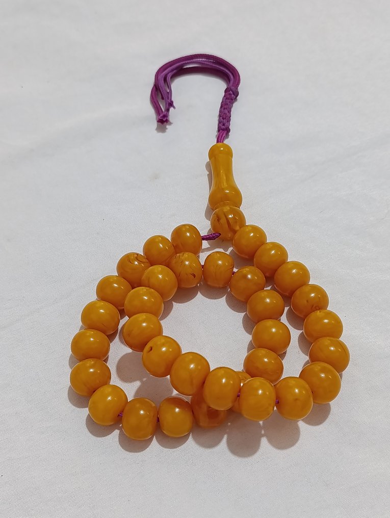  Ροζάριο - Κεχριμπάρι - 1970-1980 - Σπάνια Κομποσκοίνια Προσευχής  #2.1