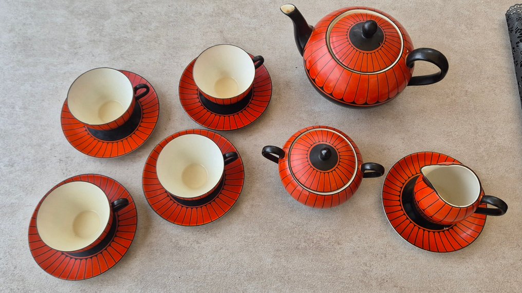 Bernard Bloch - 咖啡及茶水用具 (14) - 陶器, 瓷 - 装饰艺术的服务 #3.2