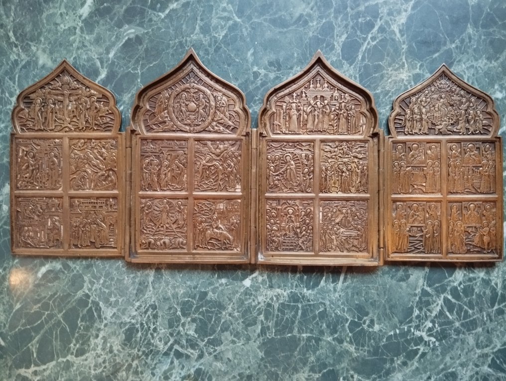 Ikoni - Quadriptych. - Pronssi #1.0