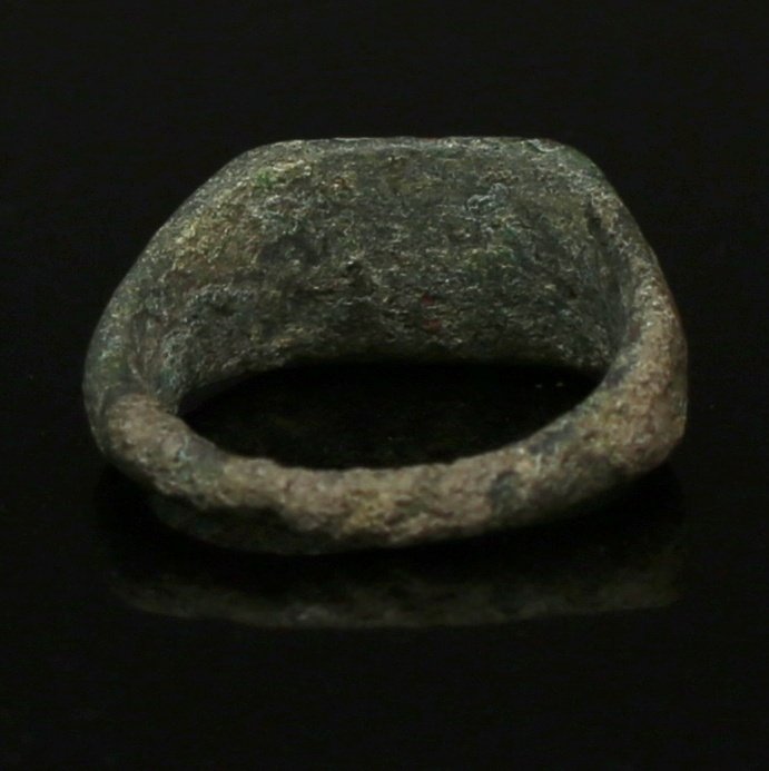 Βυζαντινή Μπρούντζος Δαχτυλίδι με επιγραφή #2.1