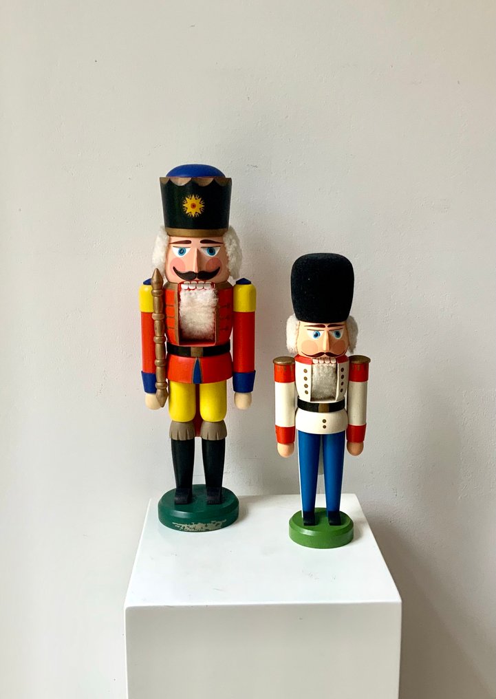 聖誕人形飾物 (2) - Roter König & Wachsoldat - 木 - 胡桃夹子 1980年代 #1.0