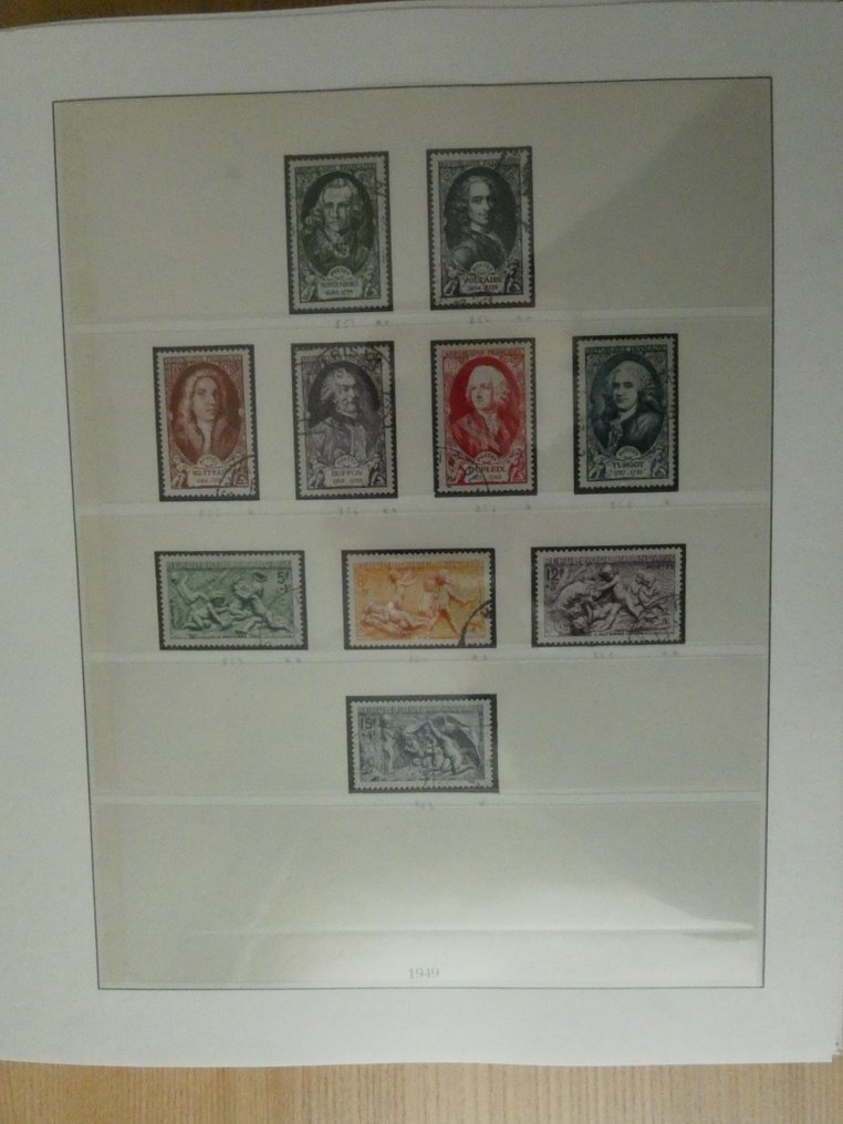 Franța 1949/1980 - Franța - 2 albume - unul din 1949 până în 1961, celălalt din 1973 până în 1980 în oblitere #4.3