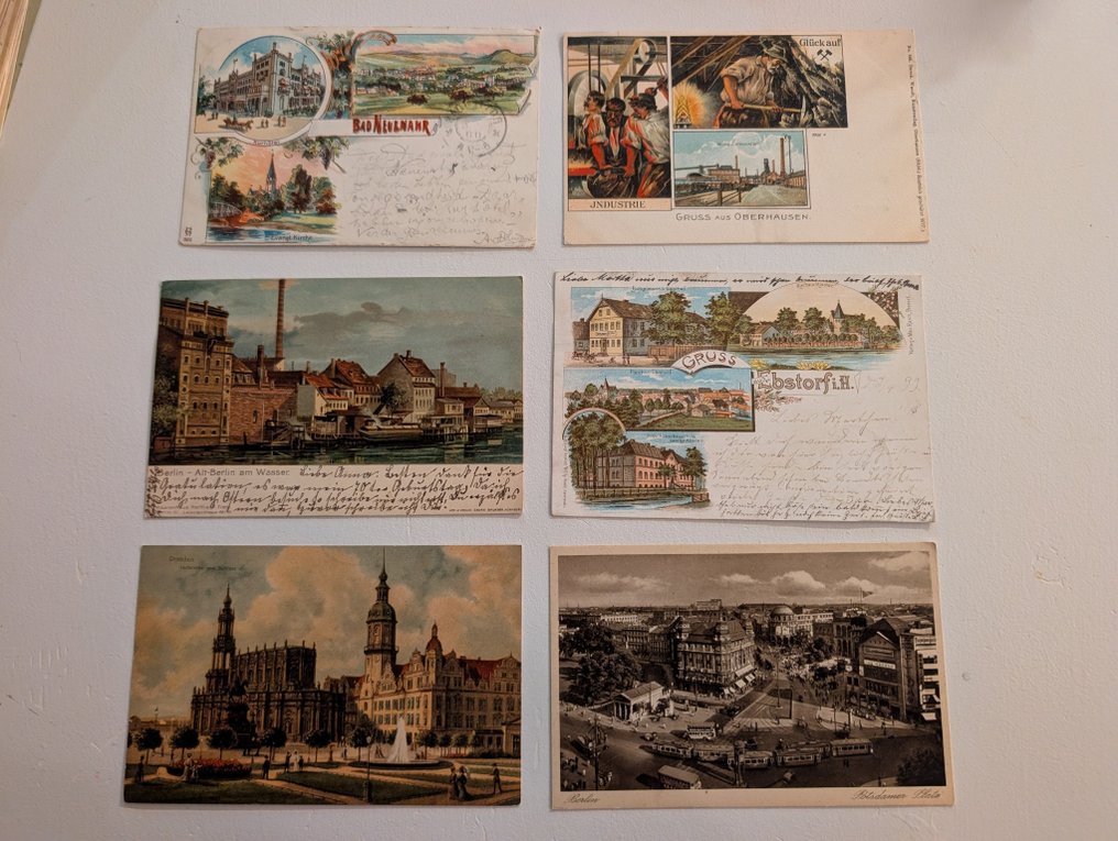 Γερμανία - Όμορφη και ποικίλη συλλογή - λιθογραφίες, καρτ ποστάλ καλλιτεχνών, 'Χαιρετισμοί από' - Au16 - Καρτ-ποστάλ - 1900-1900 #1.0