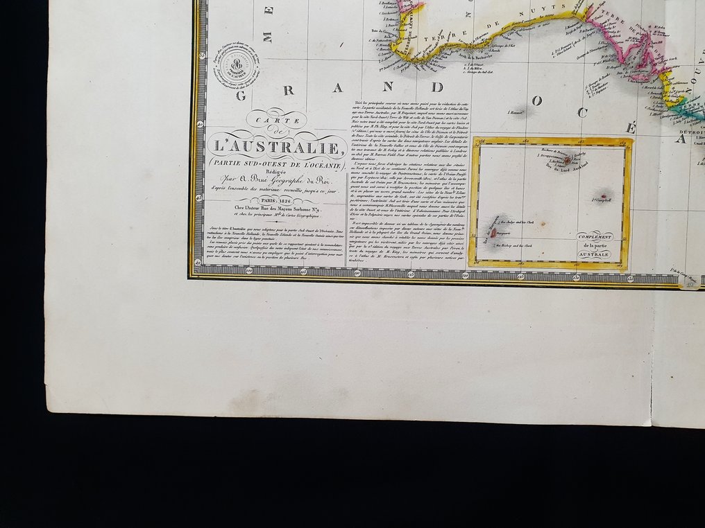 澳大利亚 - 大洋洲 / 新西兰 / 巴布亚新几内亚 / 澳大利亚 / 波利尼西亚 / 美拉尼西亚; Adrien Brue - Carte de l'Australie, 1826 - 1801-1820 #4.3