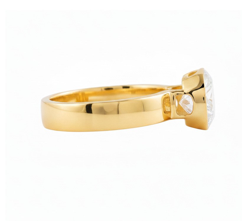 Gyűrű - 14 kt. Sárga arany -  4.50ct. tw. Gyémánt (Laboratóriumban előállított) #3.2