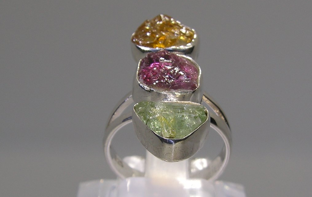 Τουρμαλίνης δαχτυλίδι - Ύψος: 28 mm - Πλάτος: 22 mm- 5.03 g - (1) #2.1