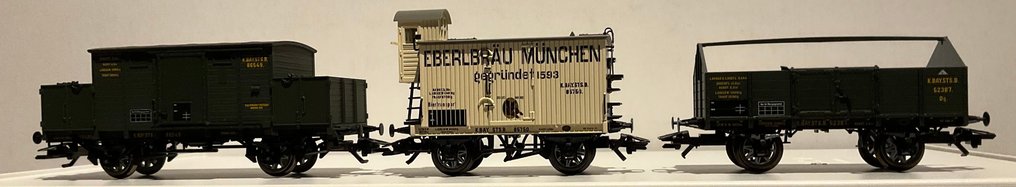 Trix H0 - 24116 - Model train freight wagon set (1) - Bavarian freight set - K.Bay.Sts.B #2.1