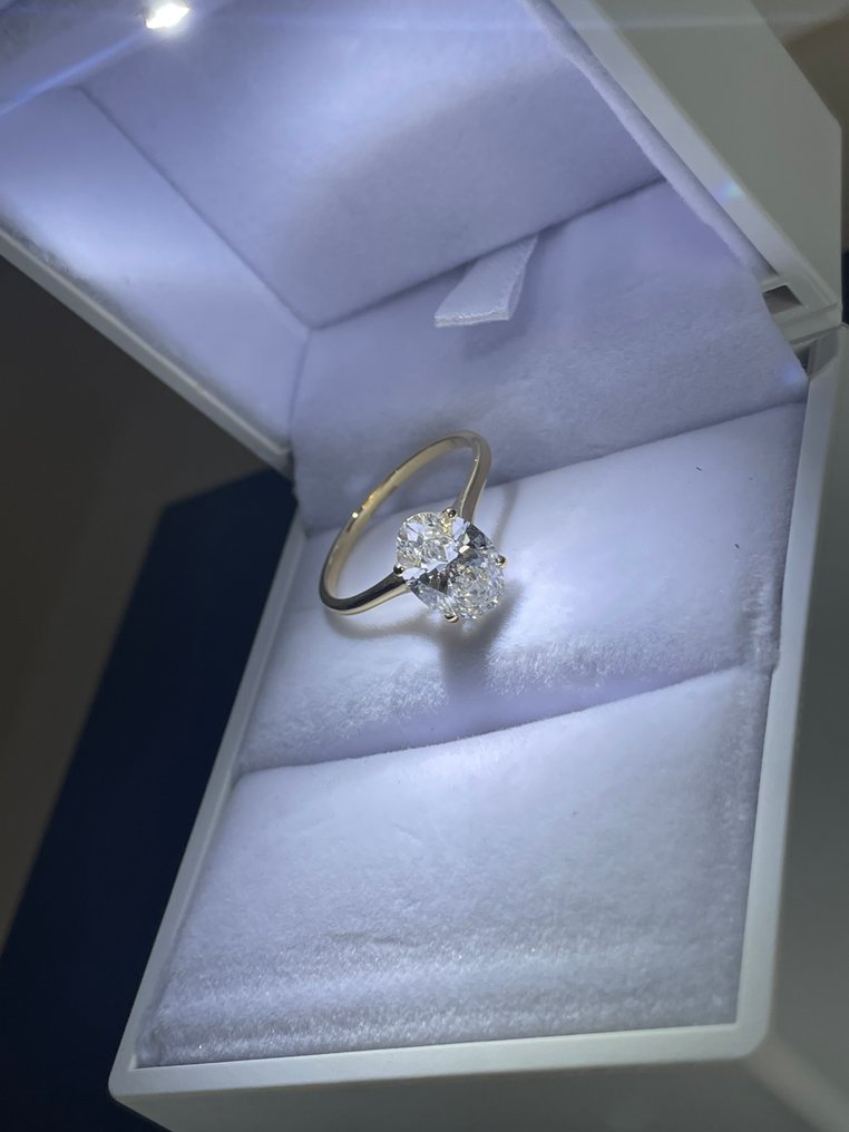 χωρίς τιμή ασφαλείας - Δαχτυλίδι αιωνιότητας - 18 καράτια Κίτρινο χρυσό -  2.06ct. tw. Διαμάντι (Εργαστηριακής καλλιέργειας) #4.3