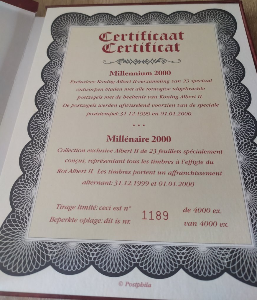 Belgien 1999/2000 - 2 Geschenkboxen Millénium Albert II und Hochzeit Prinz Philippe #2.1