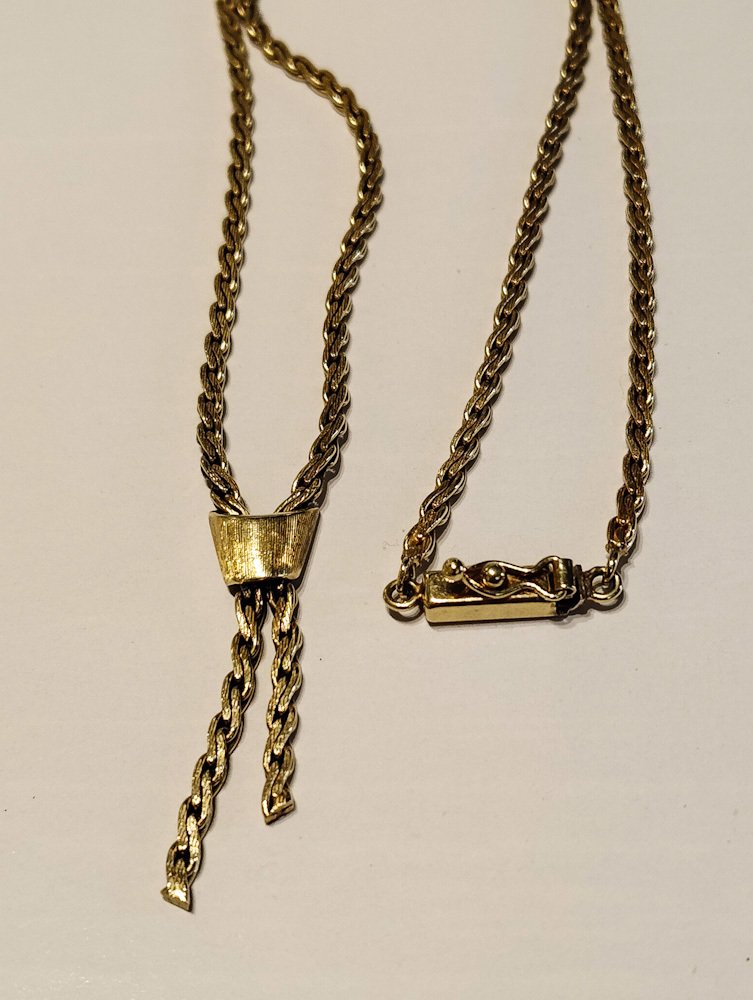 Chaîne - 14 carats Or jaune - Collier western bolo #1.0