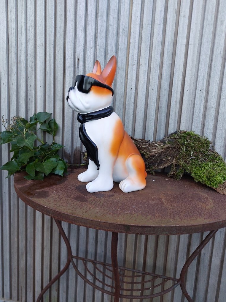 Statue, French bulldog sitting in color - 40 cm - polyresin #1.0