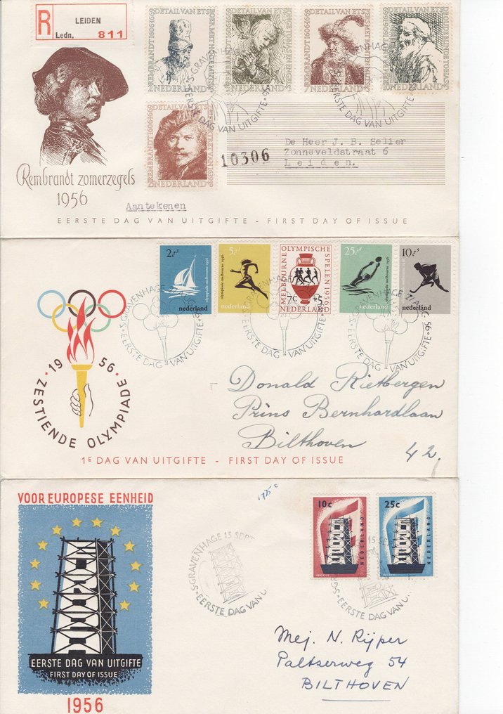 Ολλανδία 1953/1997 - Ελληνική αποδέκτης σετ FDCs από 198 τεμάχια. - NVPH 2026 #1.0