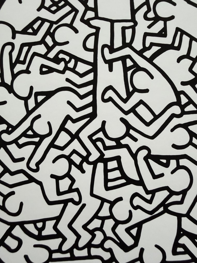 Keith Haring (after) - (1958-1990), Party of Life Invitation, 1986, copyright Keith Haring Foundation, Licensed by #4.3