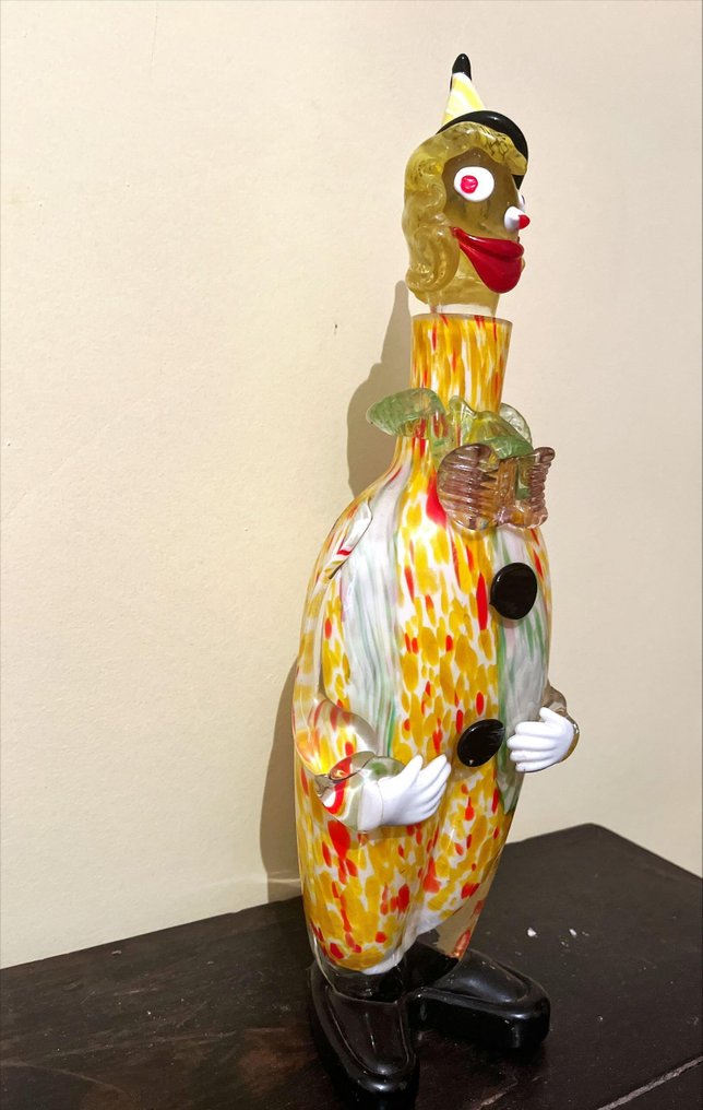 Statue, Palhaço em vidro soprado – Estilo Murano, 42 cm - 41 cm - Glass #1.0