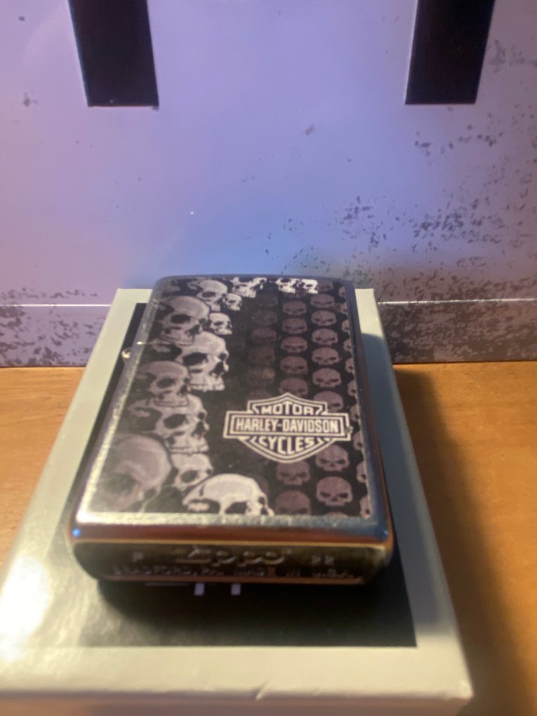 Zippo - HARLEY DAVIDSON MOTOR CYCLES - TETES DE MORT - 沒有保留價 - 打火機 - 鋼(不銹鋼), 黃銅 #3.2