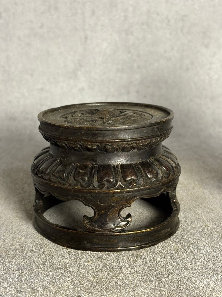 Tempel drágakő wierookbrander 30 cm - Bronz - Late 20th century #3.2