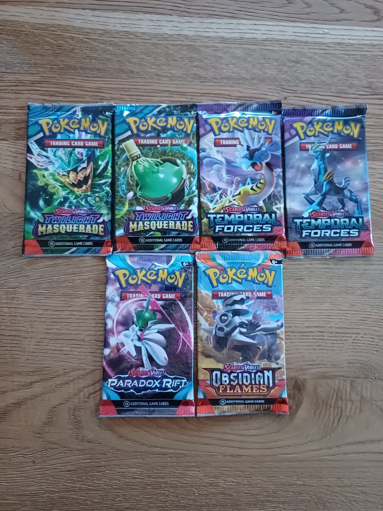 Pokémon - 7 Booster pack - Scarlet & Violet - Twilight Masquerade, Temporal Forces, Paradox Rift, Obsidian Flames #1.0