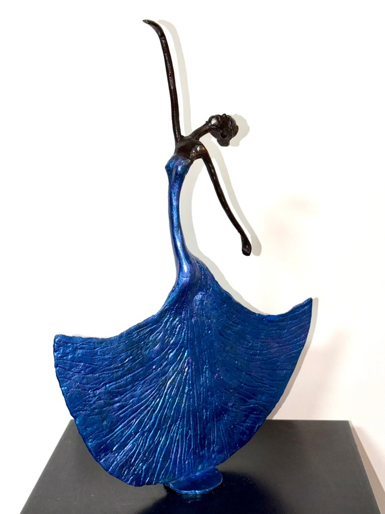 Abdoulaye Derme - Γλυπτό, “La Danseuse en mouvement”. - 40 cm - Μπρούντζος #1.0