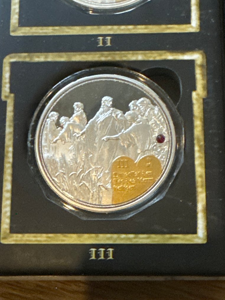 Mundo. Medaillen- Die zehn Gebote Set mit 10 x  54 Gramm  (Sem preço de reserva) #3.2