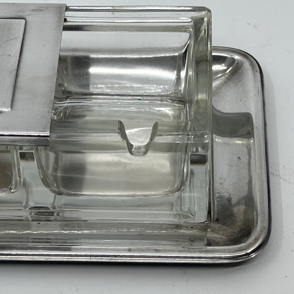 Wellner - DRP - Contenitore per zucchero - art deco - Vetro, Placcato argento - Supporto marmellata in stile Art Deco. #3.2