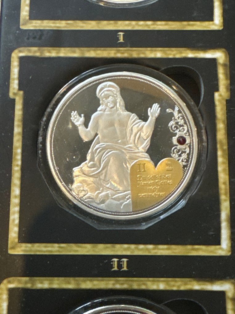 Mundo. Medaillen- Die zehn Gebote Set mit 10 x  54 Gramm  (Sem preço de reserva) #2.1