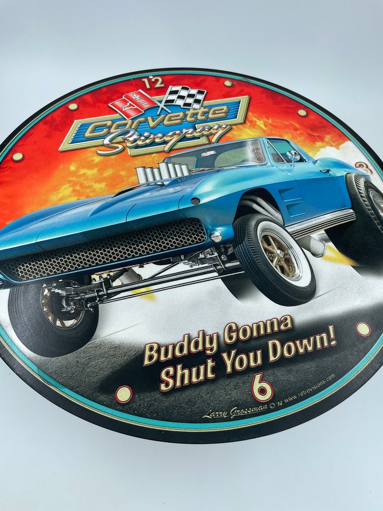 Πινακίδα - Corvette Stingray - Τέχνη από Larry Grossman (American Steel) 35,5 εκ. - Χάλυβας #1.0