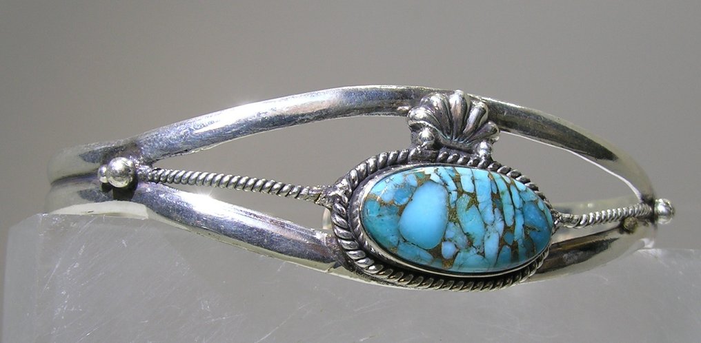 Τυρκουάζ Βραχιόλι - Ύψος: 71 mm - Πλάτος: 56 mm- 17.5 g - (1) #3.2