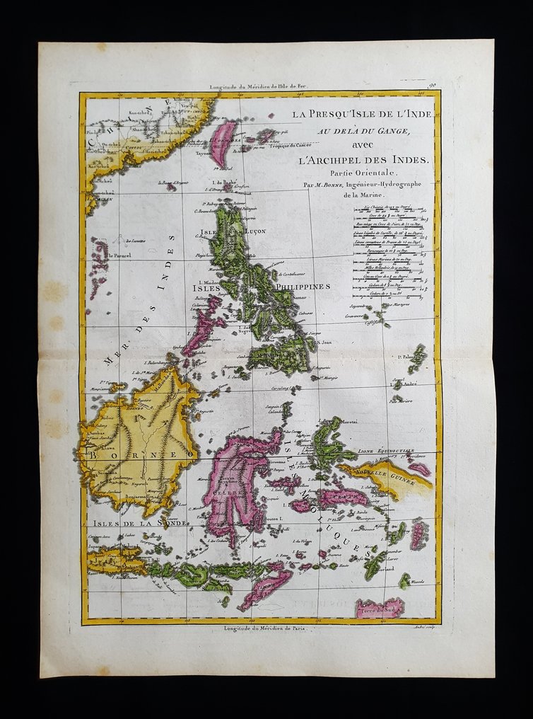 亚洲 - 东印度群岛 / 菲律宾 / 婆罗洲 / 苏门答腊 / 台湾 / 新几内亚; Desmarest & Bonne - La Presqu'Isle de l'Inde, au de la du Gange, avec l'Archipel des Indes (Partie Orientale) - 1781-1800 #1.0