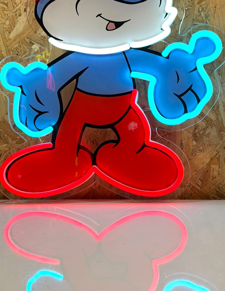 Enseigne néon publicitaire Schtroumpf - Insegna luminosa - Plexiglass #2.1