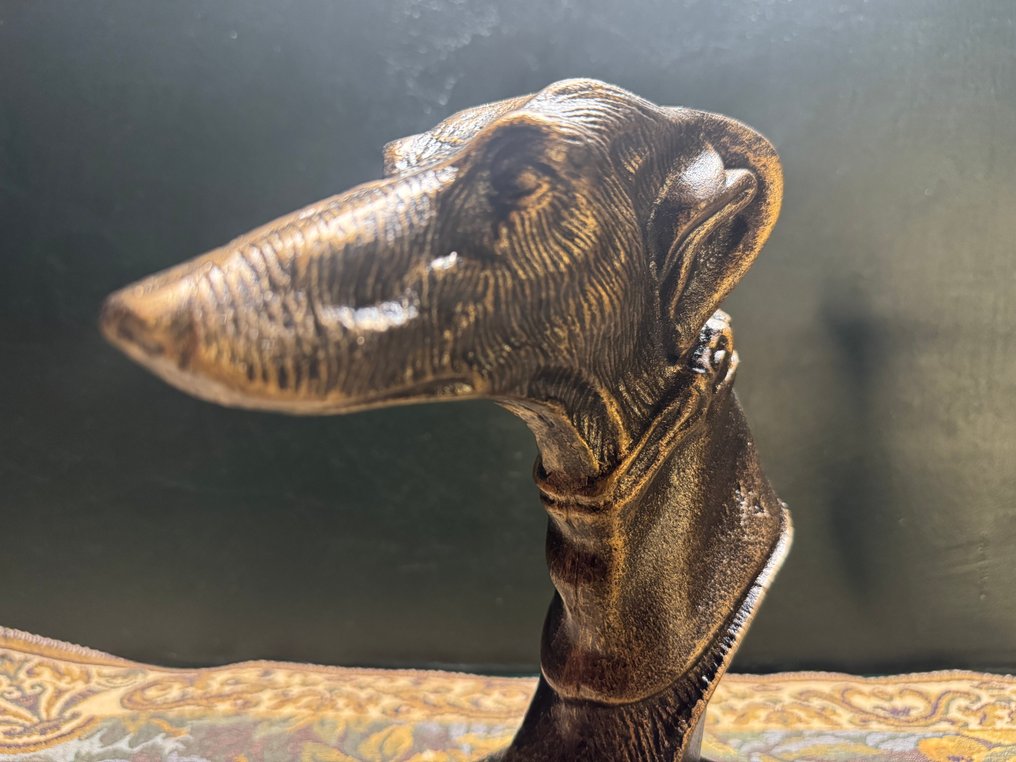 Bust, 2 windhonden - 22.5 cm - Fontă #2.1