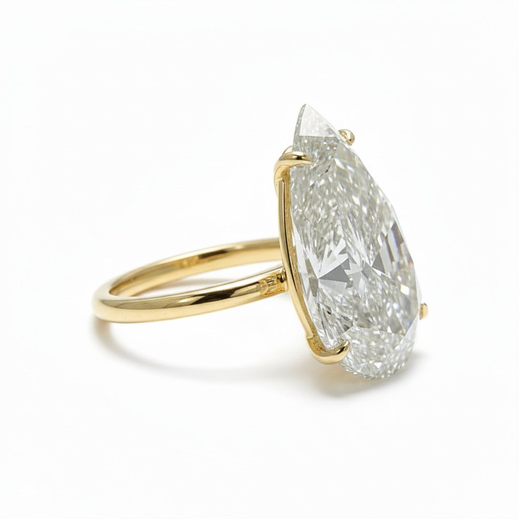 Gyűrű - 14 kt. Sárga arany - 9.00ct. tw. Gyémánt (Laboratóriumban előállított) #4.3