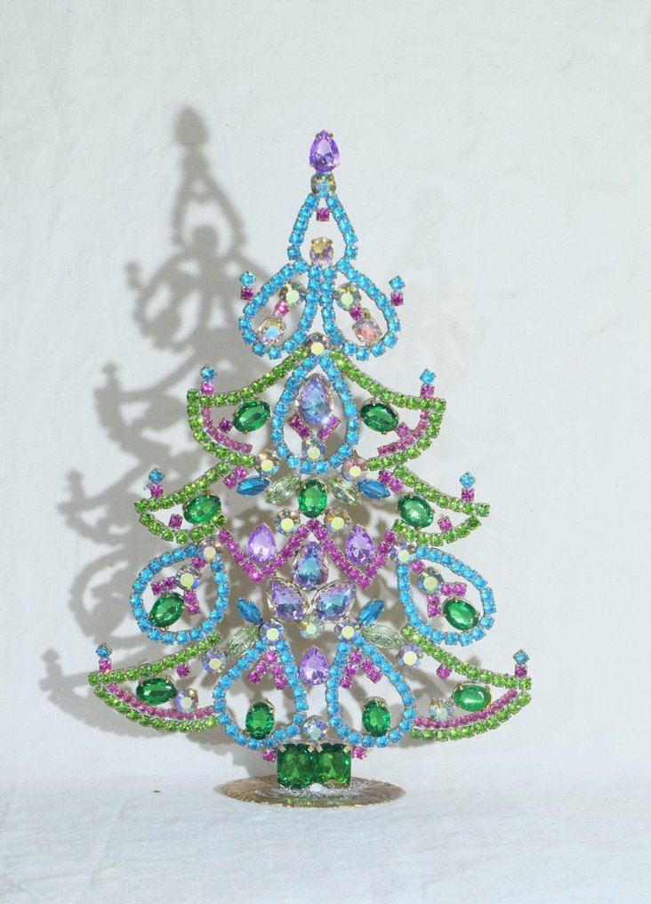 圣诞小雕像装饰品 - 镀金黄铜 - Cristalli Swarovki #3.2