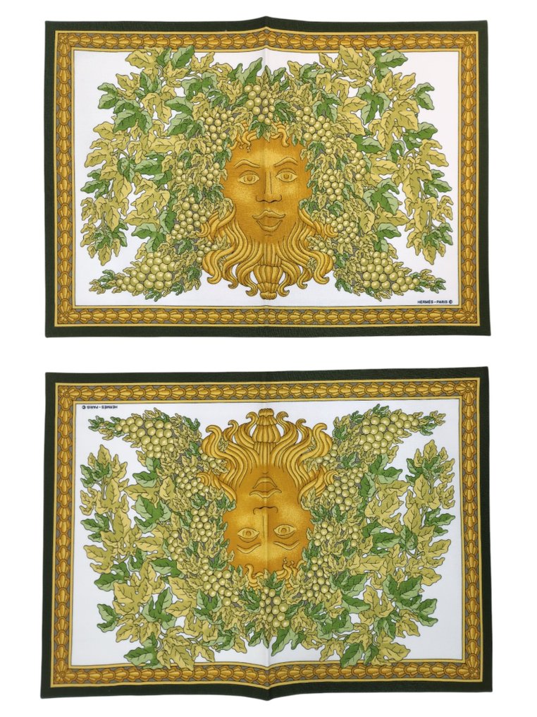 Hermès - Lot de 2 sets de table - Nappe  - 32 cm - 45.5 cm #1.0