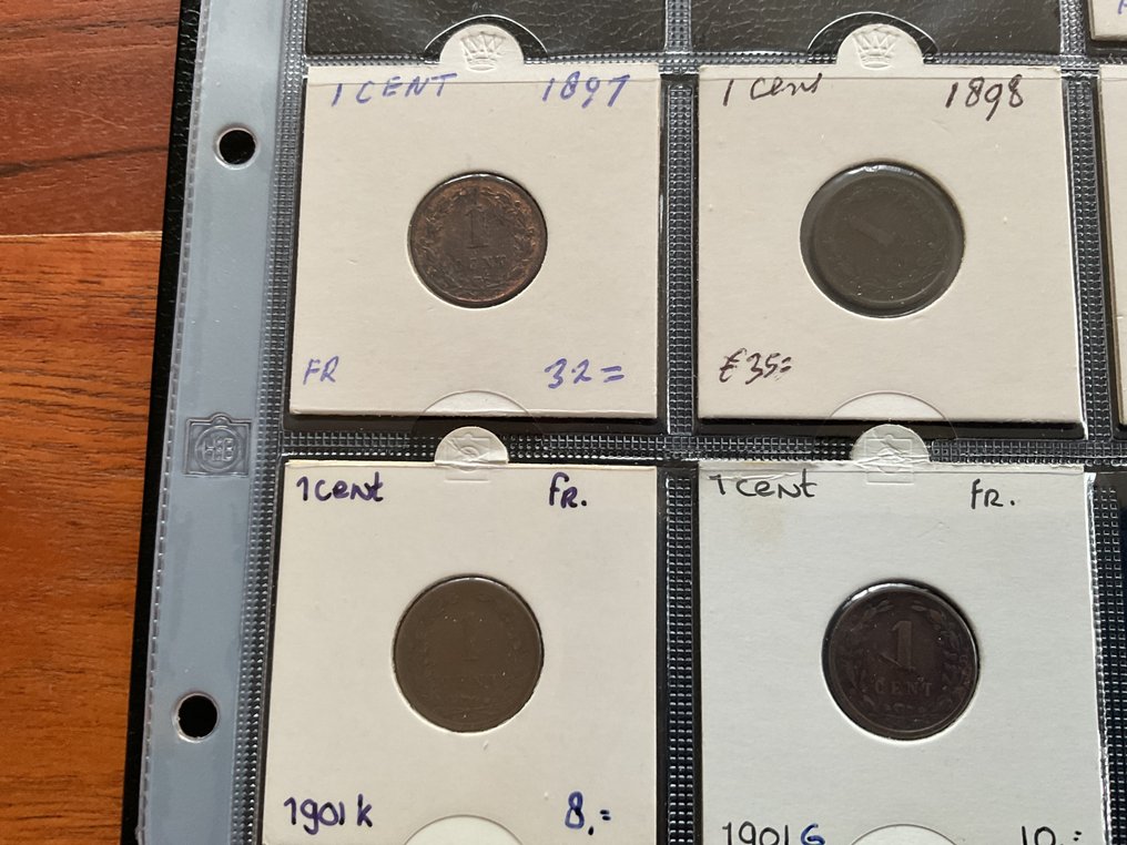 Nederland. Wilhelmina. 1892-1948 1 cent (37) complete serie (Zonder minimumprijs) #3.2