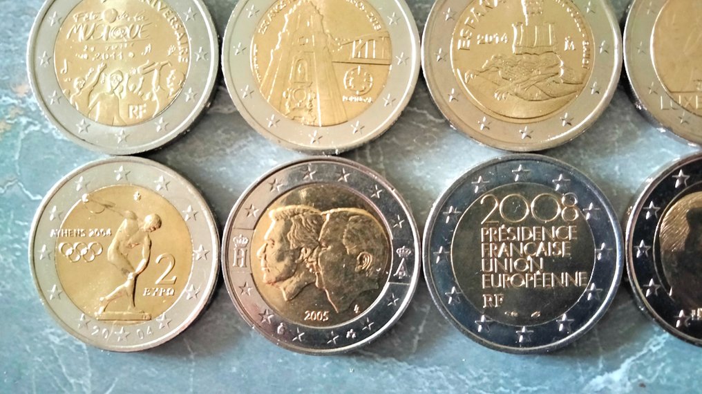 Europa. 2 Euro 2005/2023 (15 pièces) (Zonder minimumprijs) #3.2