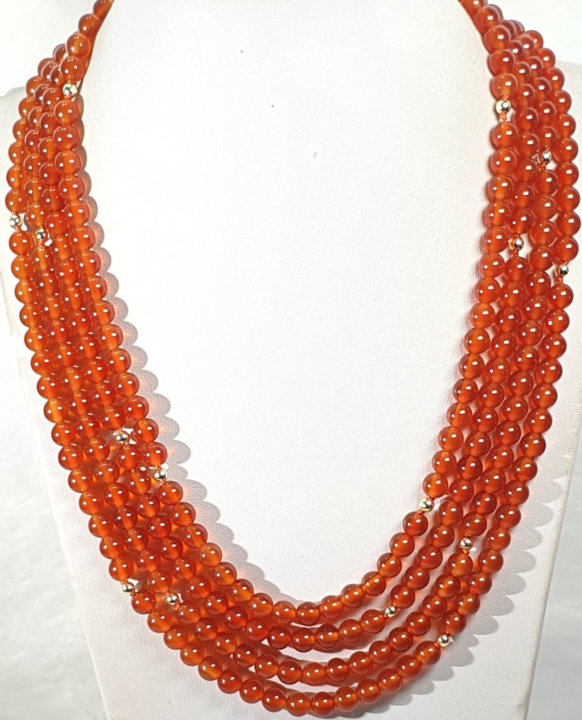 Cornalina NATURAL - ERSTKLASSIGE QUALITÄT - Eliminieren Sie körperliche und geistige Erschöpfung - - Halskette #3.2