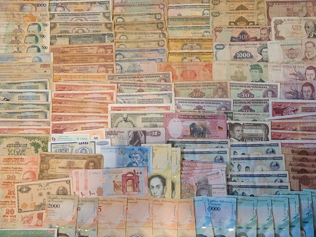 Verden. - 132 banknotes / coupons - various dates (Ingen reservasjonspris) #1.0