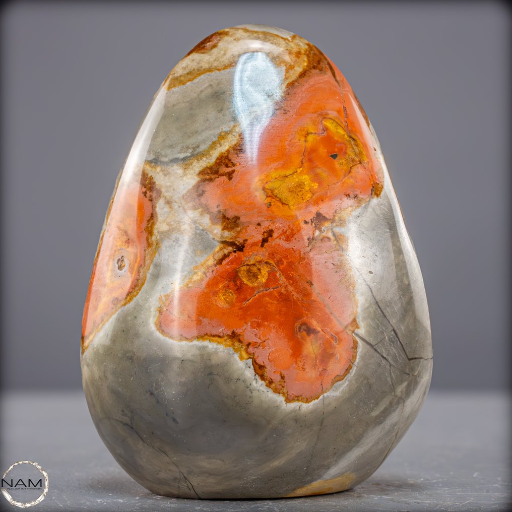 Naturlig polykrom jaspis frit form fra Madagaskar – Jordens farver i harmoni- 957.07 g #1.0