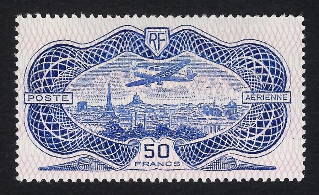 Ranska 1936 - Airmail 50Fr Simoun - Yvert PA 15 #1.0