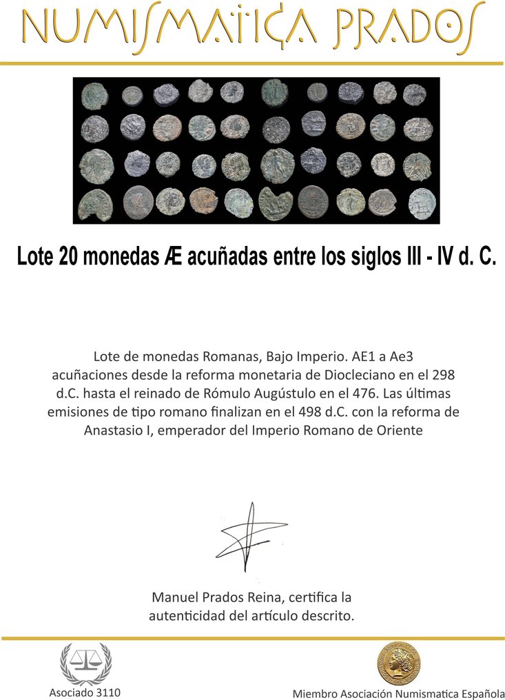 Roman Empire Lote 20 monedas Æ acuñadas entre los siglos III - IV d. C.  (Ingen reservasjonspris) #1.0