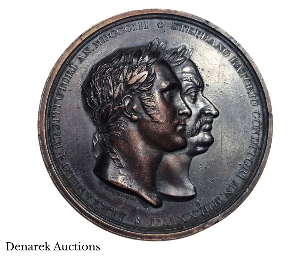 Regno di Polonia. Historical Medal - 250th Anniversary of Stefan Batory University in Vilnius - 1828 #1.0