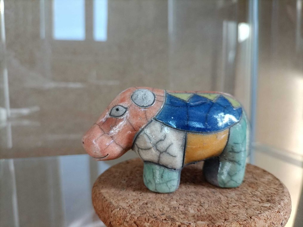 Statuetta - Ippopotamo Raku Africa - Terracotta #2.1