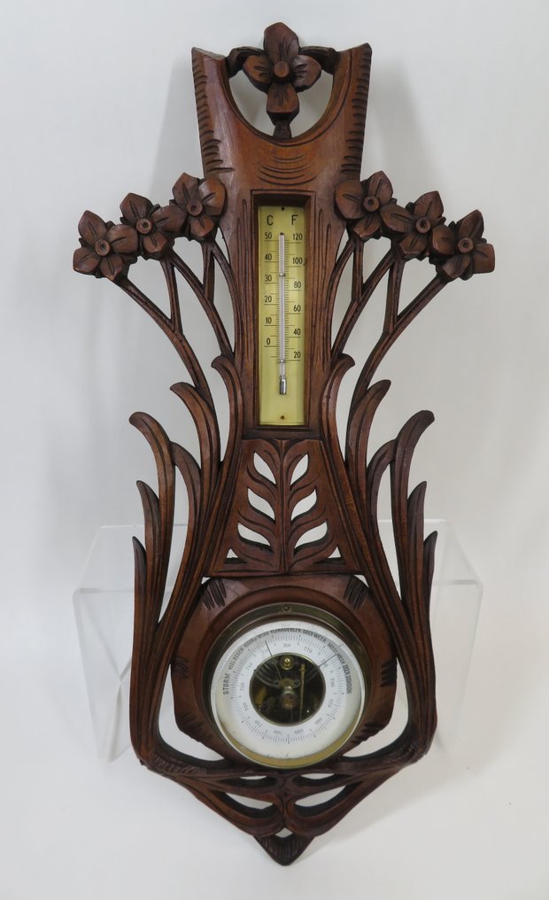 Barometer & thermometer - Estação meteorológica - hout, glas en metaal #1.0