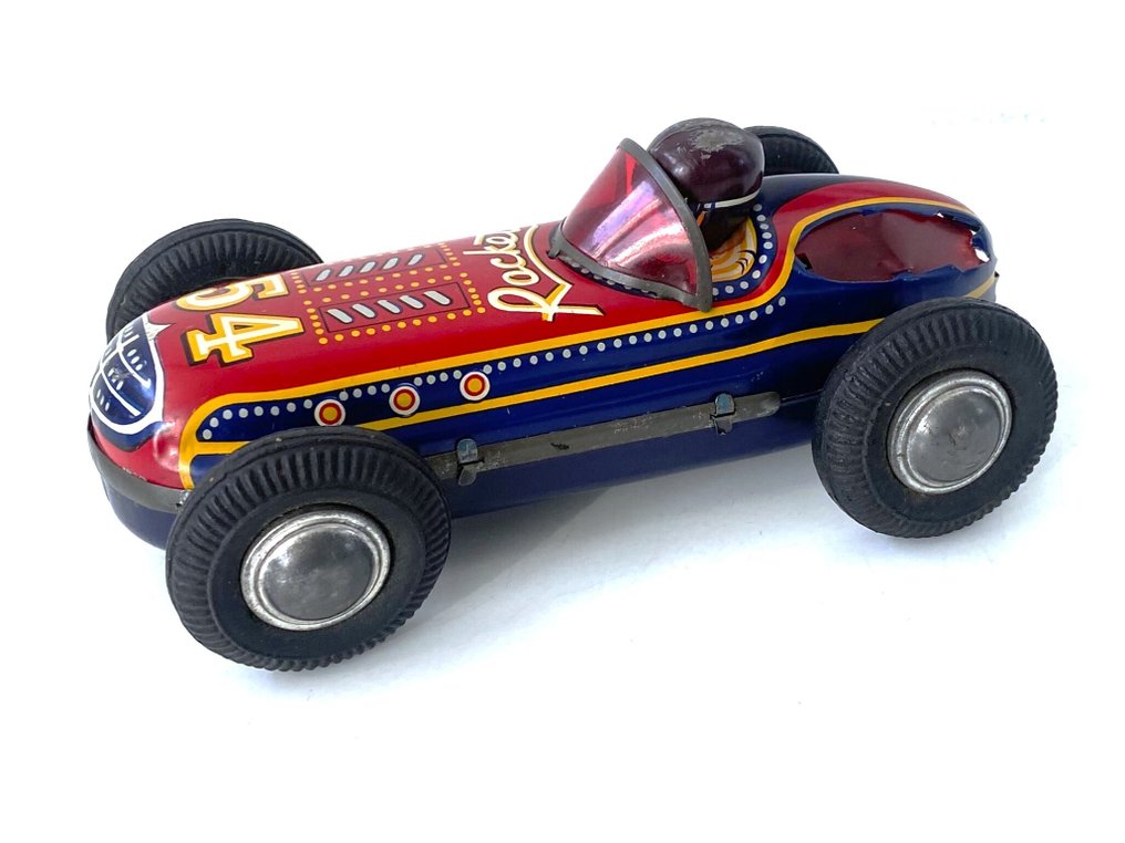 万代 - 锡制玩具 - Bandai Rocket Race Car, Race Number 54, Unboxed - 日本 #1.0