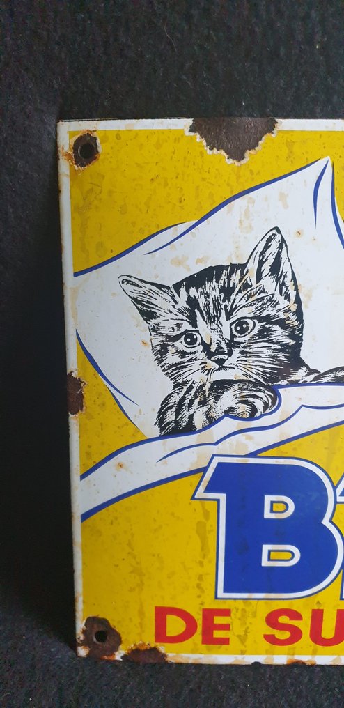 Beka 30 x 20 cm - En liquidation, un BEKA DE SUPER MATRAS - Enseigne en émail - Émail, Acier #1.0